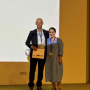 former president Luc Martens and the new president Azadeh Peyman